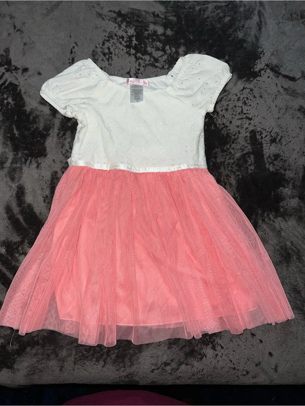 Love White & Pink Tulle Twirl Dress